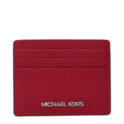 Michael Kors Red Leather Cardholder with Logo