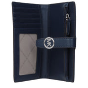 Michael Kors Blue Fabric Wallet with Front Logo