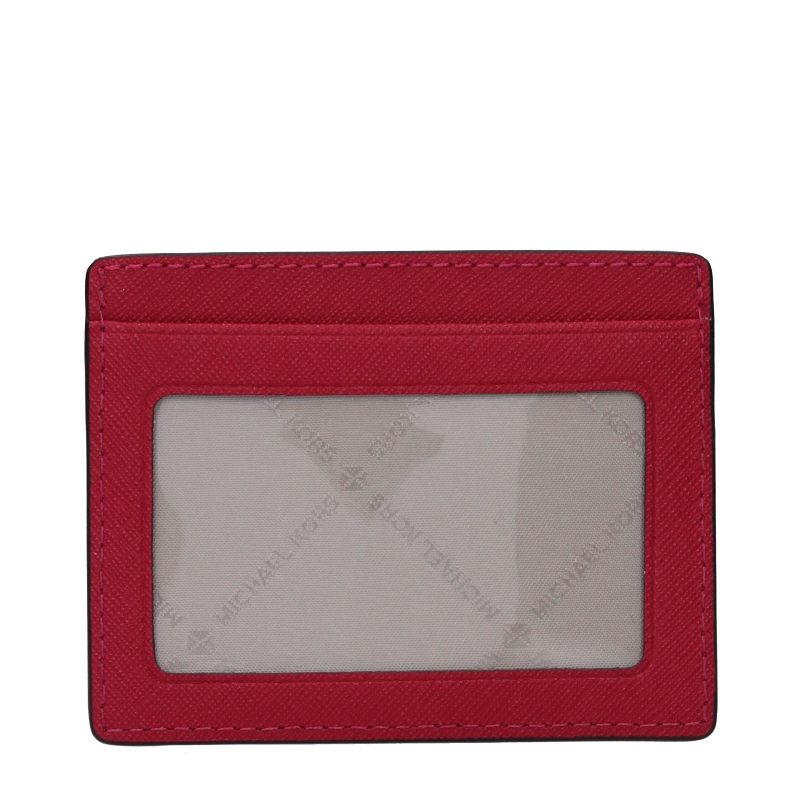 Michael Kors Red Leather Cardholder with Logo