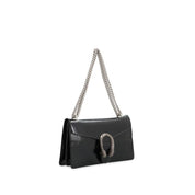 Gucci Black Calfskin Crossbody Bag with Patent Effect