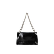 Gucci Black Calfskin Crossbody Bag with Patent Effect