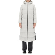 Herno grå polyesterkappa med dunstoppning