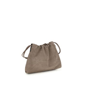 Brunello Cucinelli Beige Calf Leather Shoulder Bag