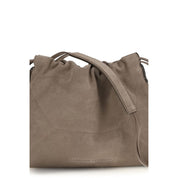 Brunello Cucinelli Beige Calf Leather Shoulder Bag