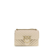 PINKO Beige Calf Leather Shoulder Bag