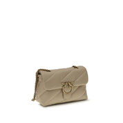 PINKO Beige Calf Leather Shoulder Bag