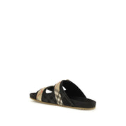 Burberry Multicolor Suede Urchin Sandals
