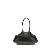 Alexander McQueen Black Calf Leather Manta Shoulder Bag
