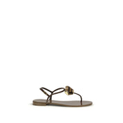Giuseppe Zanotti Brown Leather Flat Sandals