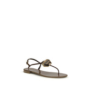 Giuseppe Zanotti Brown Leather Flat Sandals
