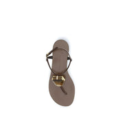 Giuseppe Zanotti Brown Leather Flat Sandals