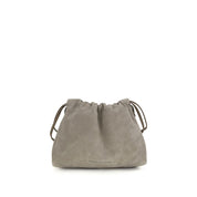 Brunello Cucinelli Gray Suede Clutch Bag