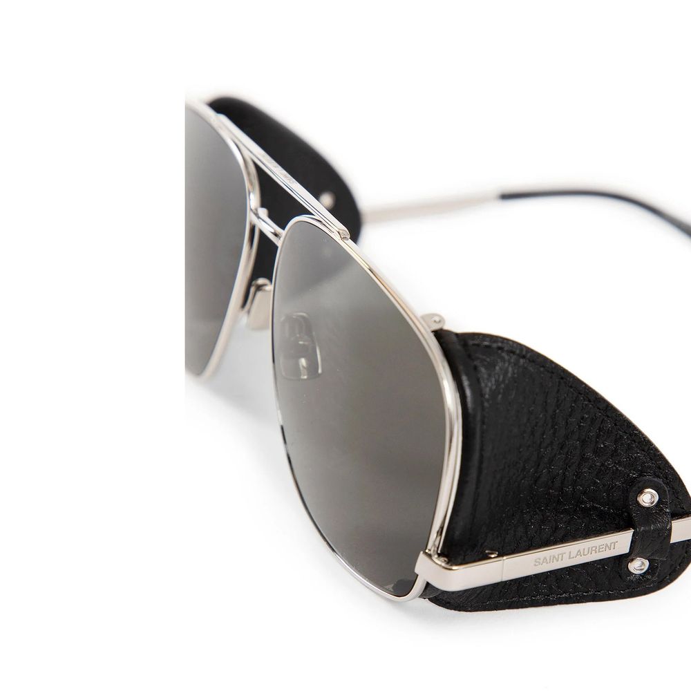 Saint Laurent Silver Metal Sunglasses