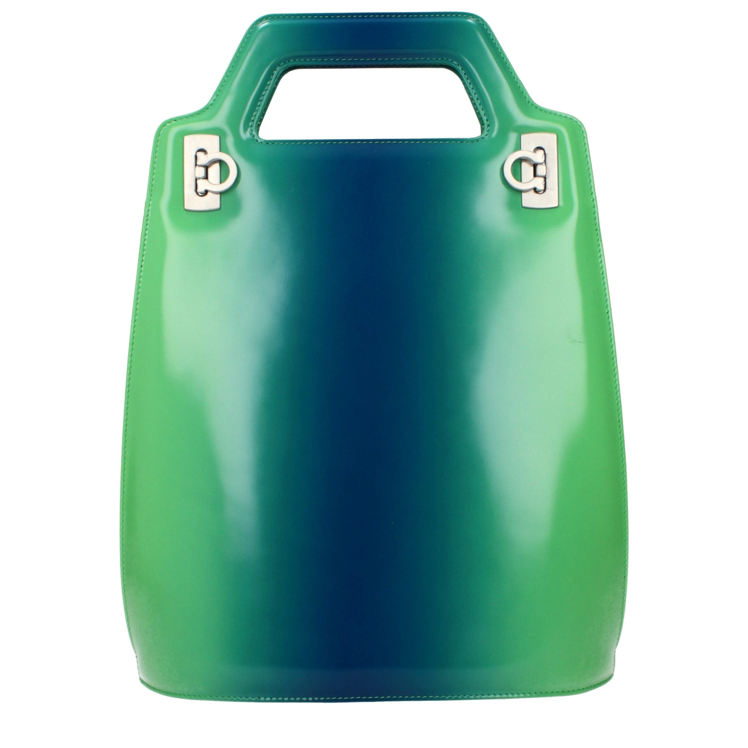 Salvatore Ferragamo Green Leather Handbag