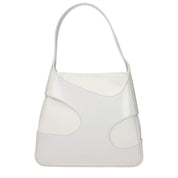 Salvatore Ferragamo White Fabric Handbag with Logo