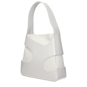 Salvatore Ferragamo White Fabric Handbag with Logo