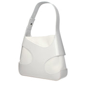 Salvatore Ferragamo White Leather Shoulder Bag with Logo