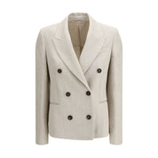 Brunello Cucinelli Beige Linen Blazer