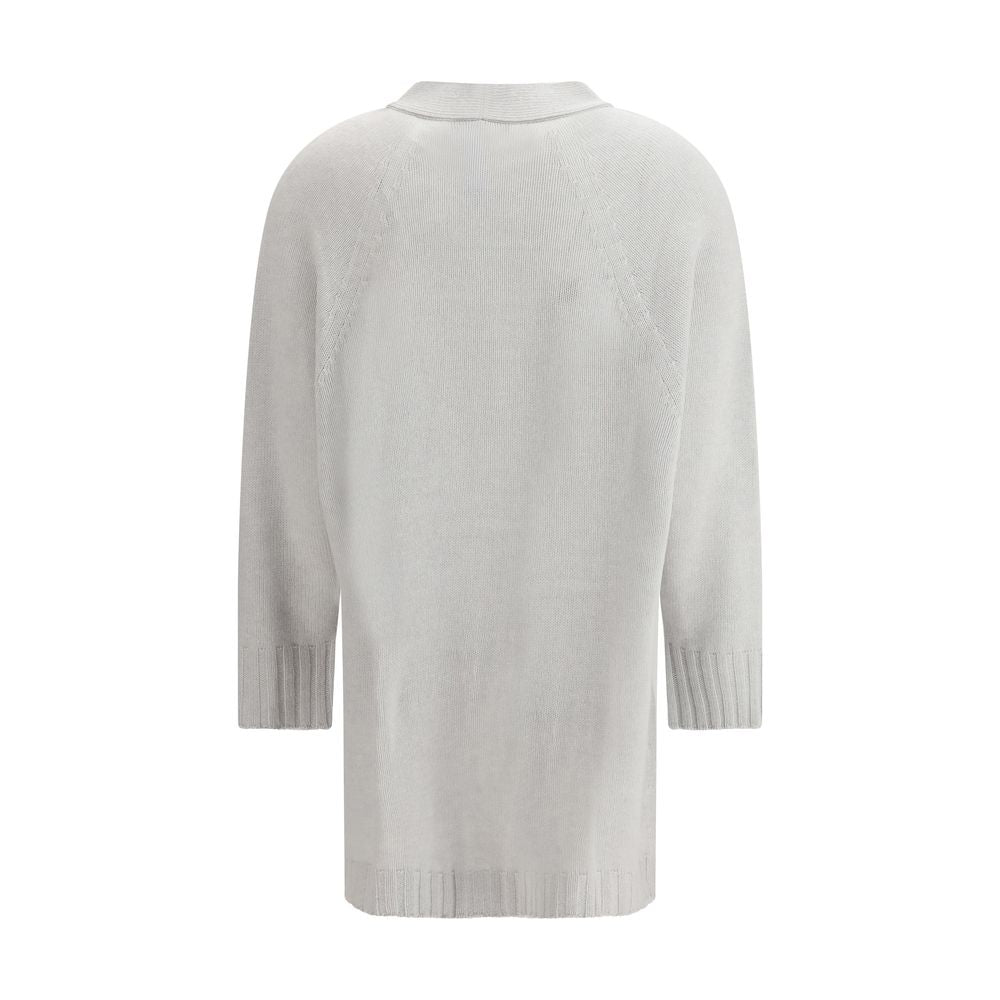 Fabiana Filippi Grå Fleece Ull- och Sidenkofta