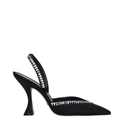 Black Satin Stiletto Heel Sandals - Stuart Weitzman