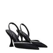 Black Satin Stiletto Heel Sandals - Stuart Weitzman