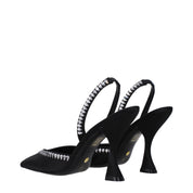 Black Satin Stiletto Heel Sandals - Stuart Weitzman