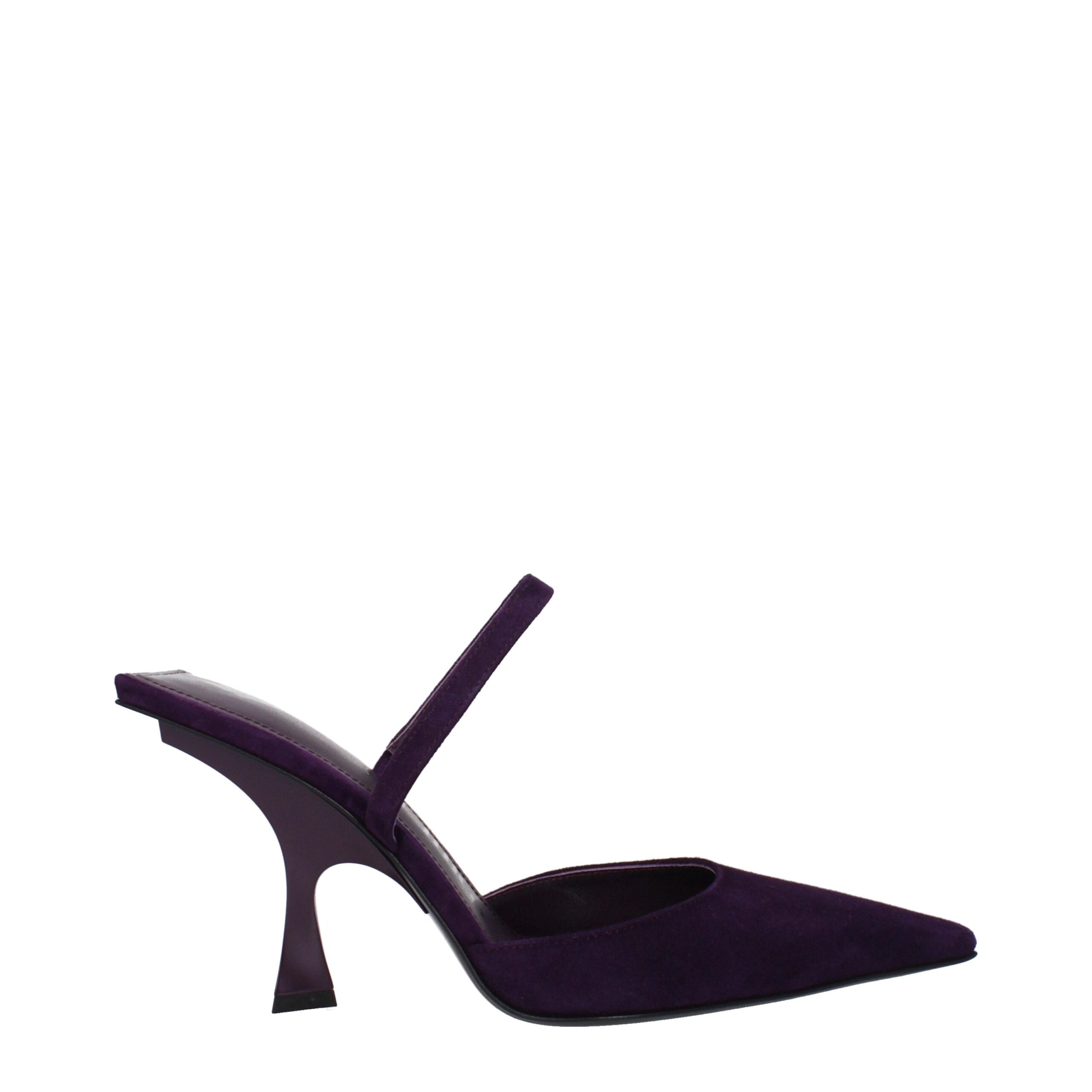 The Attico Violet Suede Stiletto Sandals