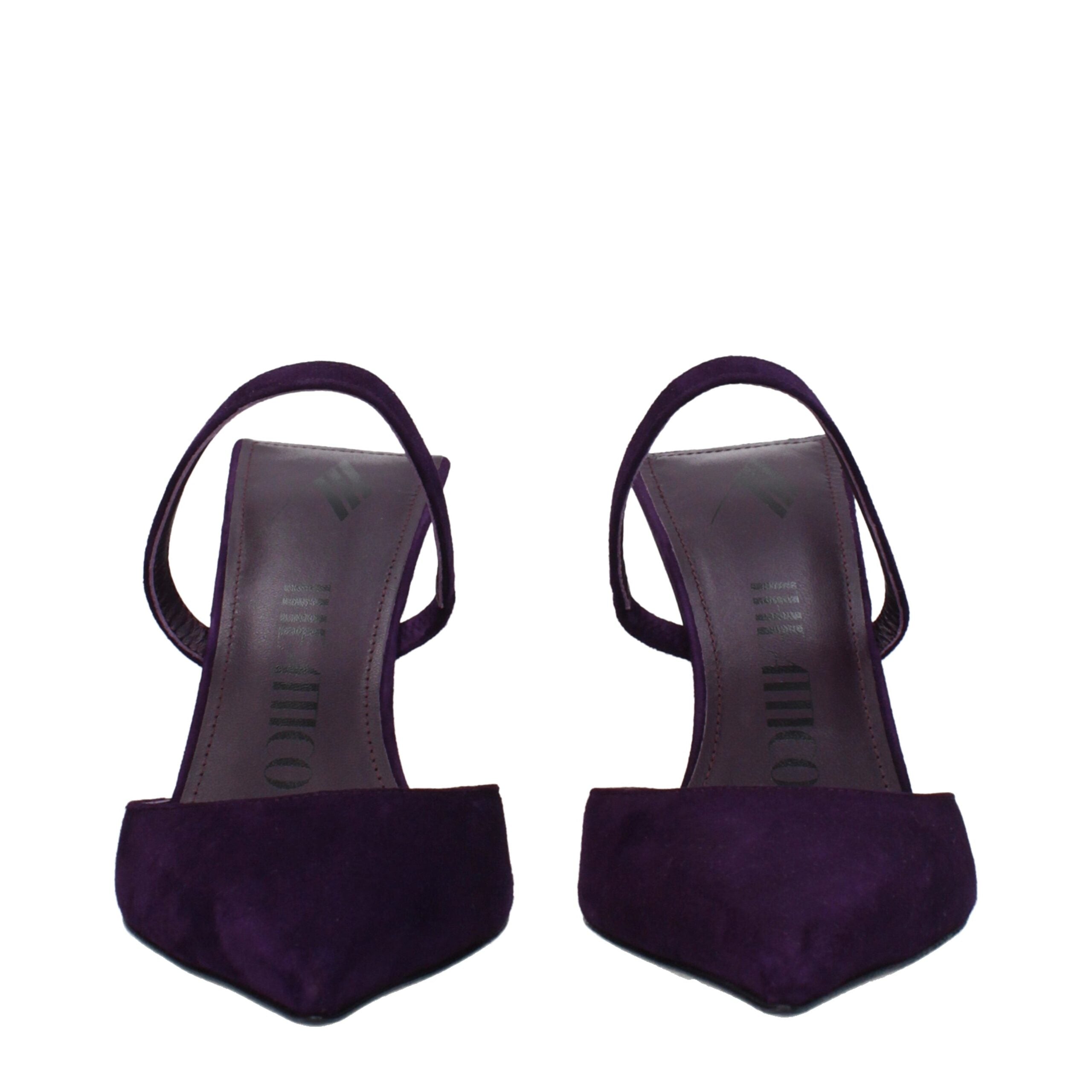 The Attico Violet Suede Stiletto Sandals