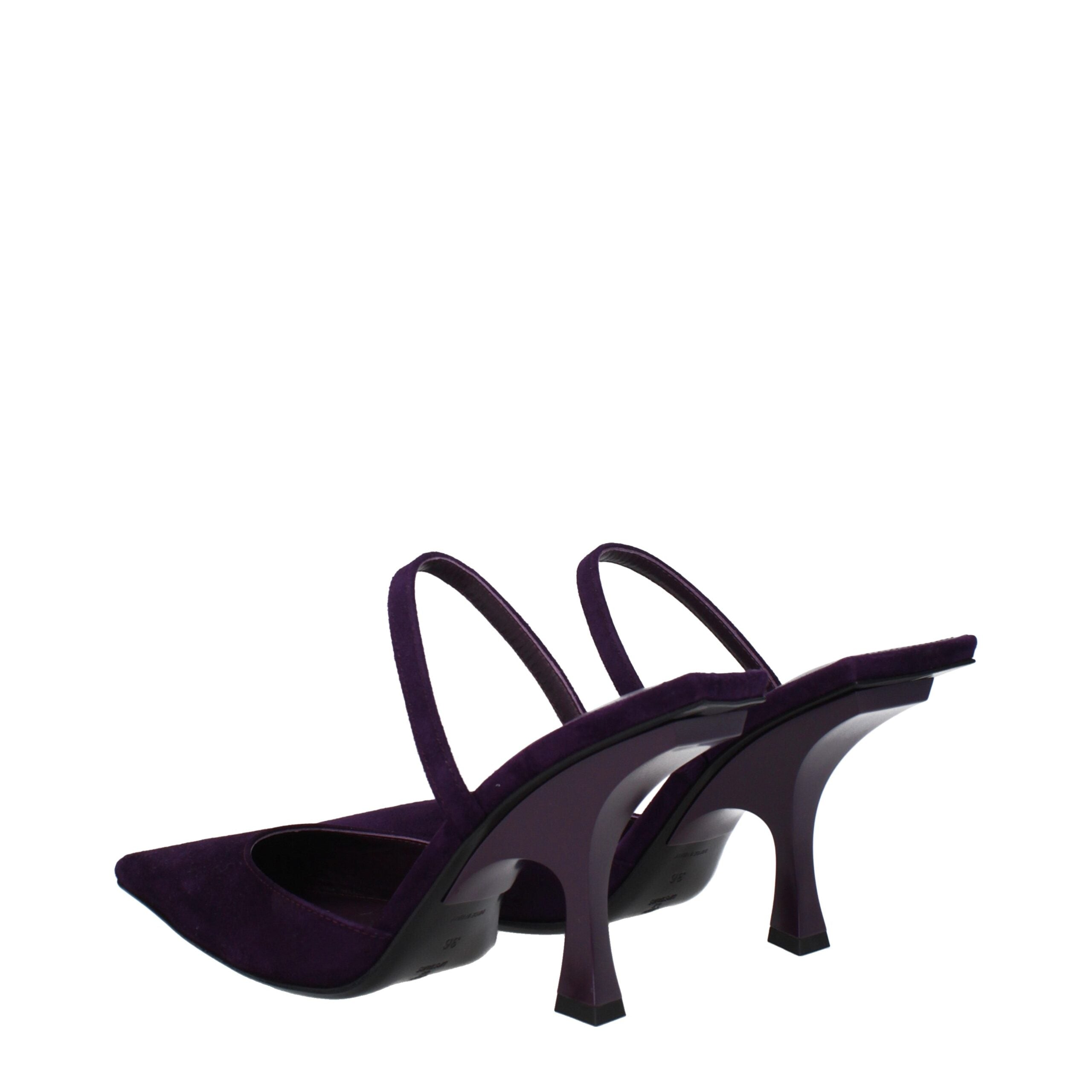 The Attico Violet Suede Stiletto Sandals