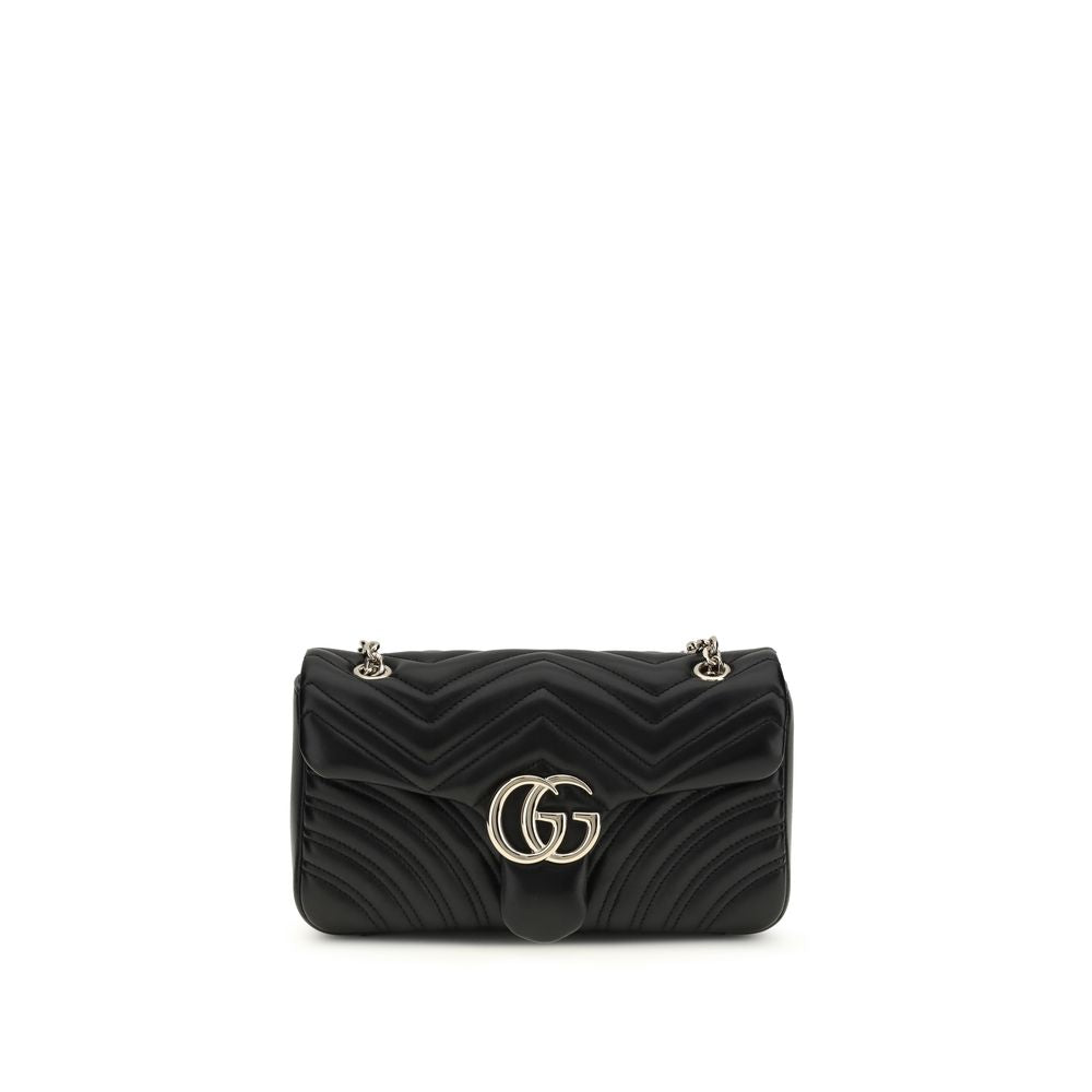 Gucci Black Matelassé Calf Leather Shoulder Bag