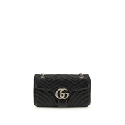 Gucci Black Matelassé Calf Leather Shoulder Bag