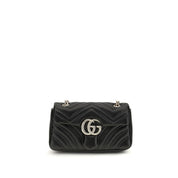 Gucci Black Matelassé Calf Leather Shoulder Bag
