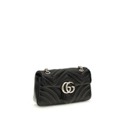 Gucci Black Matelassé Calf Leather Shoulder Bag