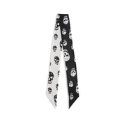 Alexander McQueen Black Silk Twill Scarf