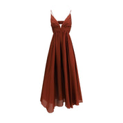 Zimmermann Bordeaux Silk Maxi Dress