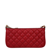 Versace Red Leather Crossbody Bag