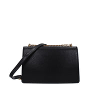Versace Black Leather Crossbody Bag with Front Detail