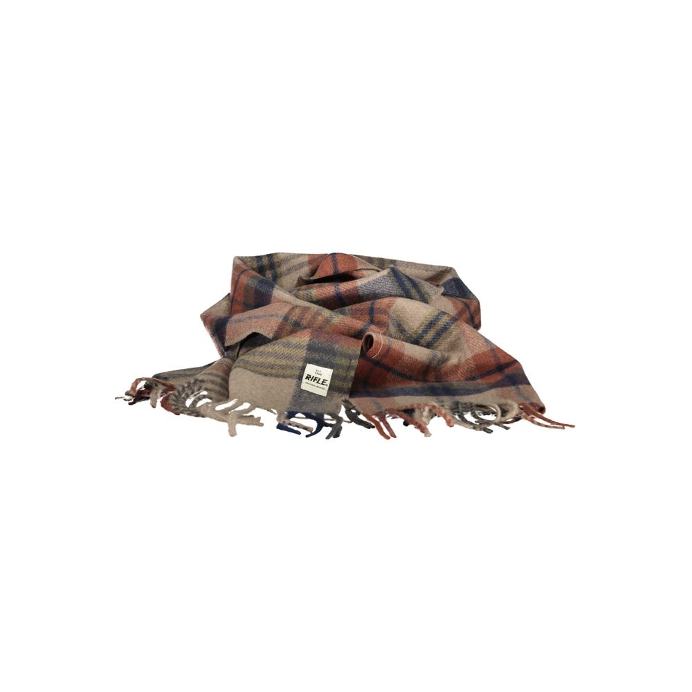 Rifle Marrone Polyester Viscose Men's Scarf