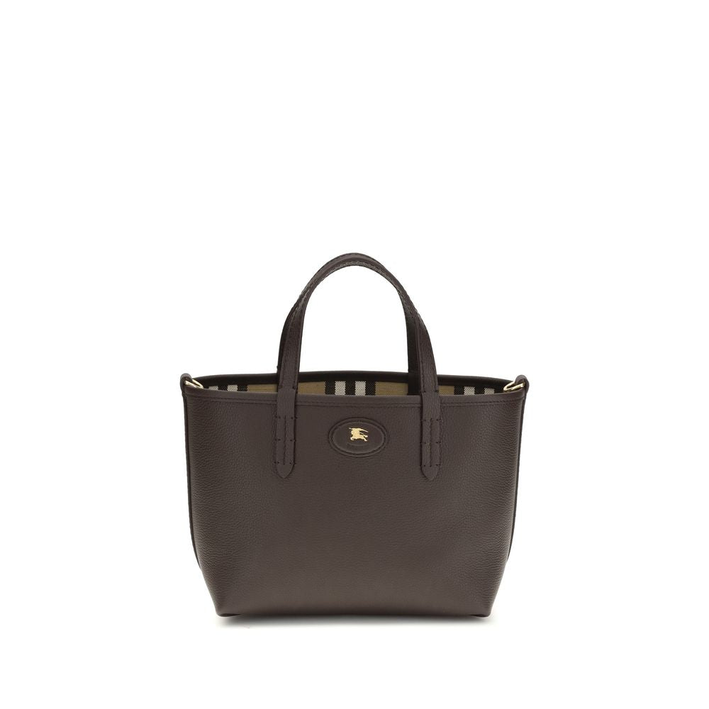 Burberry Beige Calf Leather Reversible Shoulder Bag