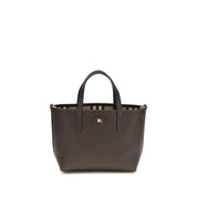 Burberry Beige Calf Leather Reversible Shoulder Bag