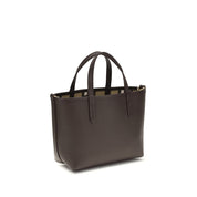 Burberry Beige Calf Leather Reversible Shoulder Bag