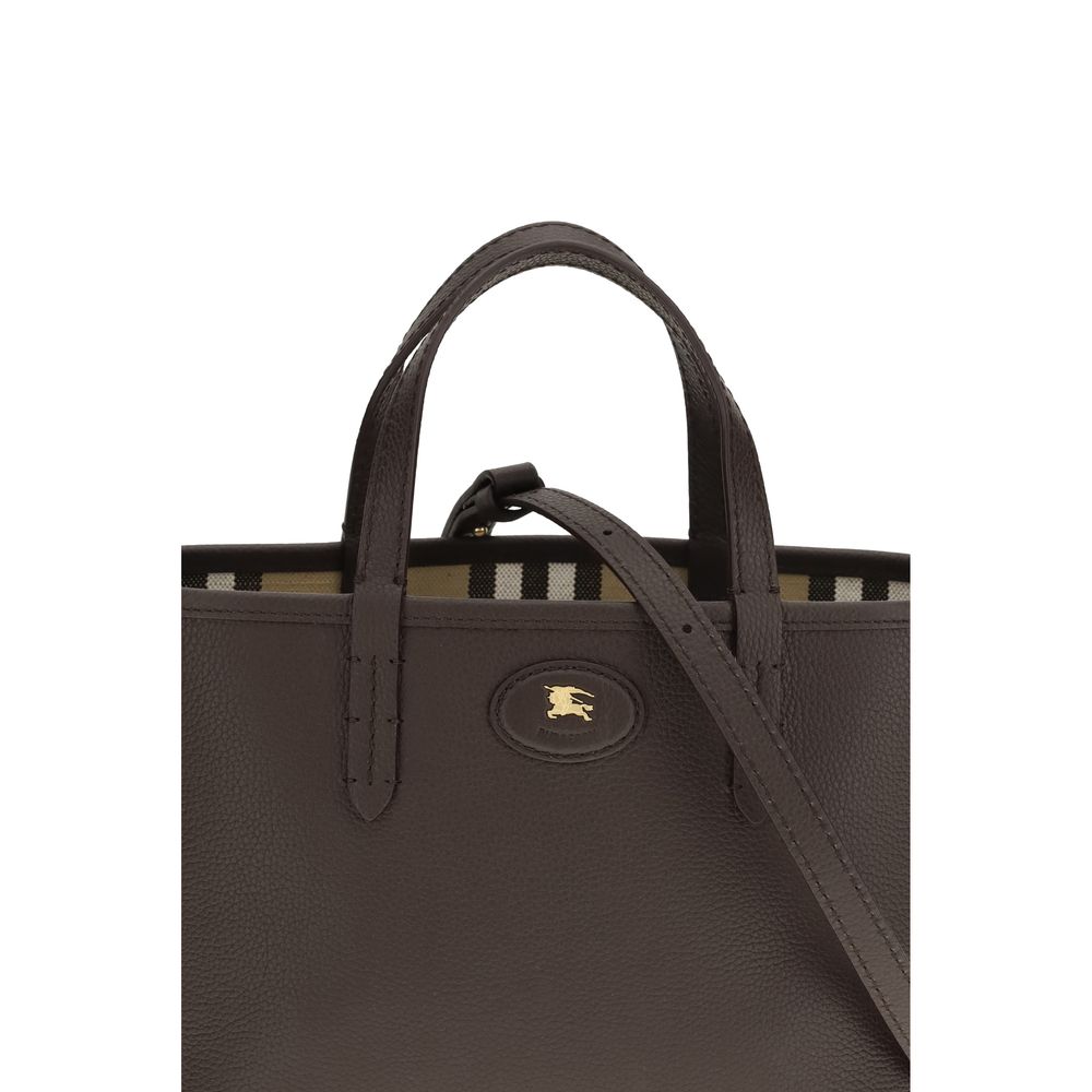 Burberry Beige Calf Leather Reversible Shoulder Bag