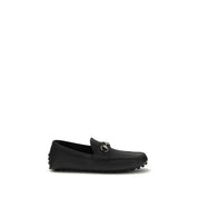 Gucci Black Calf Leather Horsebit Driver Loafers
