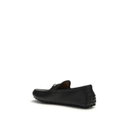 Gucci Black Calf Leather Horsebit Driver Loafers