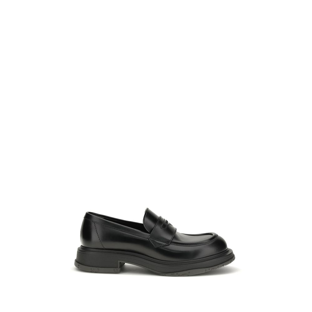 Gucci Black Calf Leather Slip-On Loafers