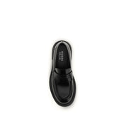 Gucci Black Calf Leather Slip-On Loafers