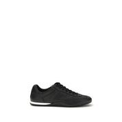 Gucci Black Calf Leather Low Top Sneakers