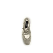 Carel Paris Silver Calf Leather Ballet Flats
