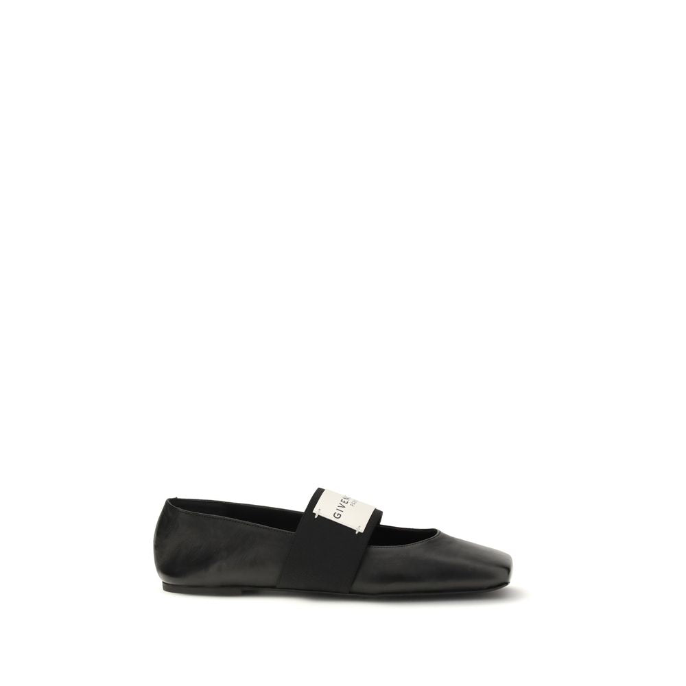 Givenchy Black Lambskin Ballet Flats