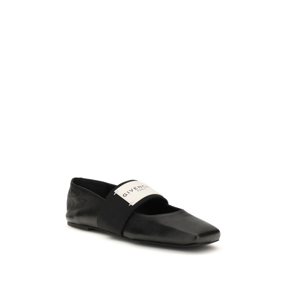 Givenchy Black Lambskin Ballet Flats